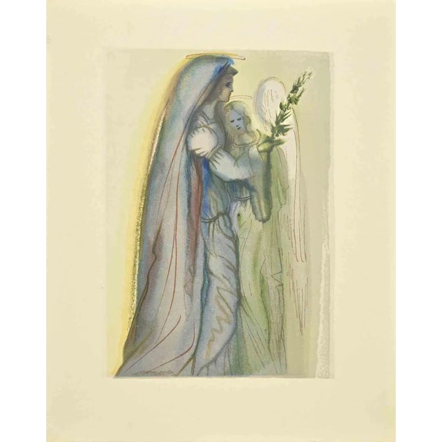 Salvador Dali, Beatrice and Rachele, Woodcut, 1963 For Sale