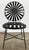 Iconic antique iron sunburst metal garden chairs also referred to as "pinwheel spring" chairs, "Casablanca" or "Grey...