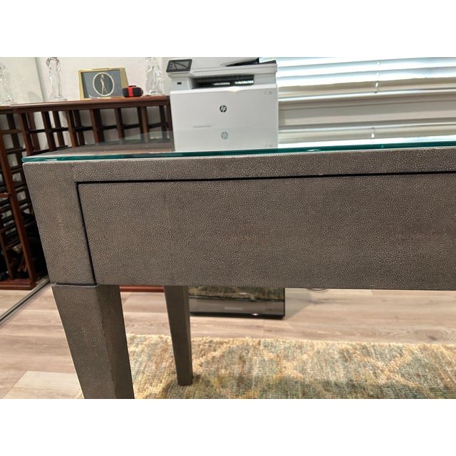 Made Goods Sorin Desk in Gray Faux Shagreen For Sale In San Francisco - Image 6 of 8