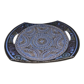 Vintage Moroccan Safi Wall Hanging Platter For Sale