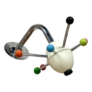 Vintage Space Age Sputnik Wall-Mounted Coat Rack in Chrome with Colored Spheres from Ikea, 1990s For Sale