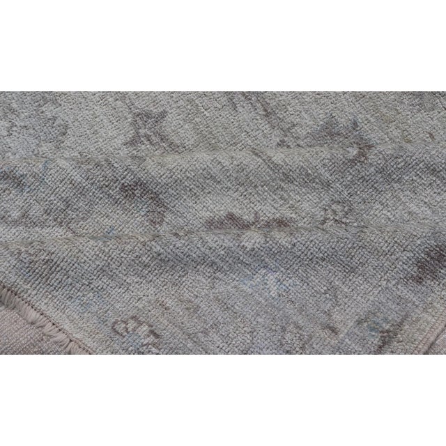 Angora Turkish Oushak Rug With Floral Design by Keivan Woven Arts For Sale - Image 11 of 12