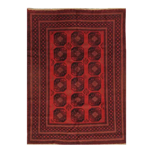 Pasargad Red Antique Yamoud Wool Rug For Sale