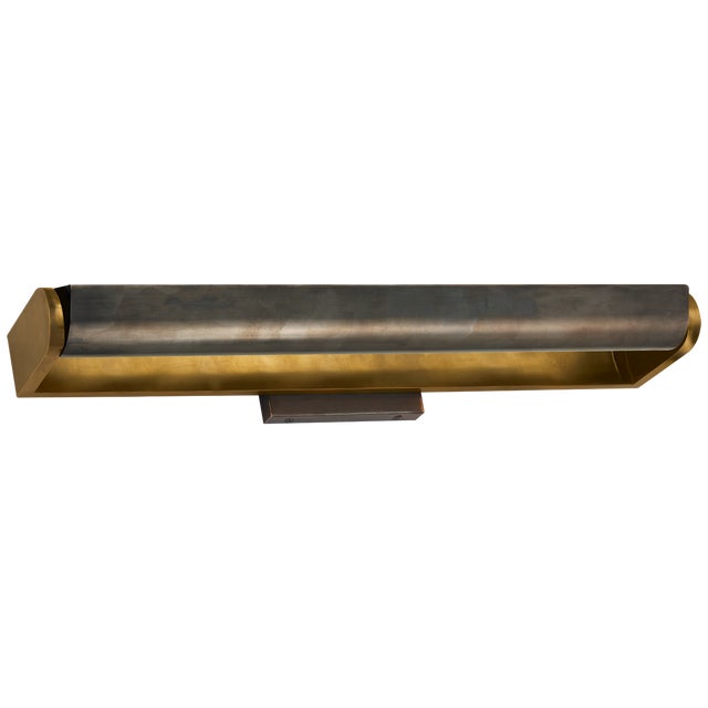 Visual Comfort Thomas O'Brien for Visual Comfort Signature David 24" Art Light in Hand-Rubbed Antique Brass with Bronze Shade For Sale - Image 4 of 5