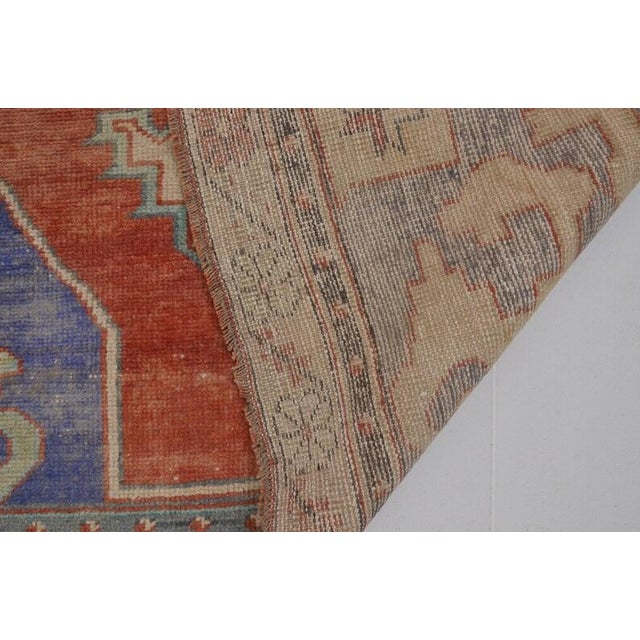 Red & Blue Vintage Floor Rug For Sale In Phoenix - Image 6 of 10