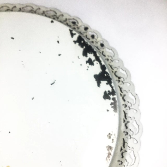 Vintage Toleware Floral Serving Tray Signed For Sale - Image 9 of 12