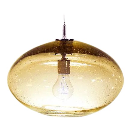 Orbit Pendant Light from the Fizz Collection in Amber For Sale