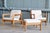 Set of Model 227 Easy Chairs with Footstool by Borge Mogensen for Fredericia, 1960s For Sale - Image 11 of 12