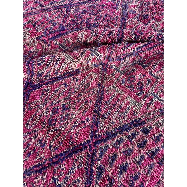 Berber Tribes of Morocco Vintage Moroccan Boujad Wool Rug - Handwoven Berber Carpet For Sale - Image 4 of 8