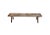 Solid Teak Wood Bench With Softened Edges and Sculptural Leg Form For Sale - Image 6 of 8