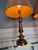 Metal Vintage Stiffel Hollywood Regency Solid Brass Table Lamps w/ Shade – a Pair For Sale - Image 7 of 12