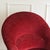Vintage French Burgundy Cocktail Chair with Fringed Apron For Sale - Image 3 of 10