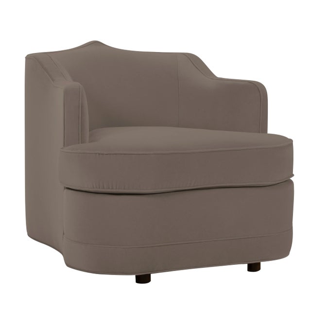 Aveline Chair, Tabor Gray Velvet For Sale - Image 6 of 6