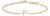 10K Yellow Gold Diamond Accent "P" Initial Charm and Link Bracelet For Sale