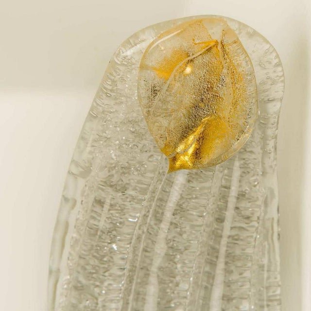 Murano Glass and Wall Sconces in style of Barovier & Toso, Italy, 1970s For Sale - Image 4 of 15