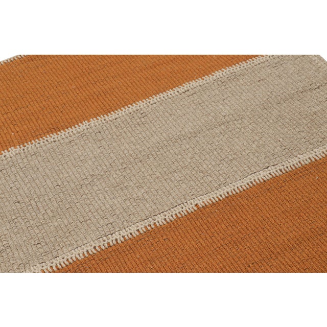 Handwoven in wool, this 4x4 Kilim is from an exciting new custom-capable flatweave collection by Rug & Kilim. On the...