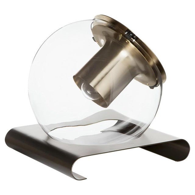 Set of two table lamps "the globe" designed by victor vaisilev in 1964. Table lamp giving direct and diffused light in...