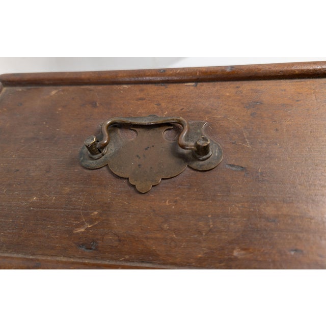19th Century American Georgian Style Rustic Primitive Wood Box For Sale - Image 10 of 18
