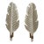 Pair of Modern Murano Glass Leaf Form Sconces Frosted in a Pearl White For Sale