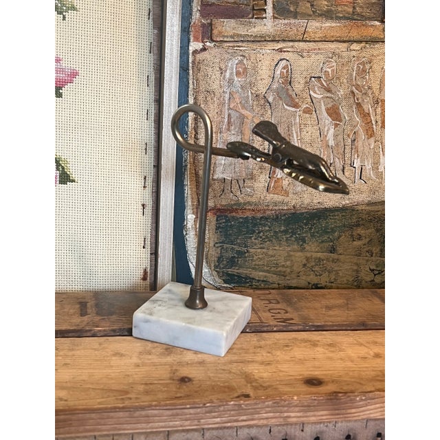 1970s Vintage Victorian Style Decorative Hand Clip With Stone Like Base For Sale - Image 5 of 8