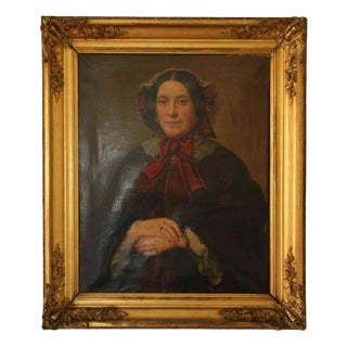 Unknown Artist, Portraits, 1856, Oil on Canvas, Framed, Set of 2 For Sale