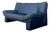 Vintage Nicoletti Salotti Black Leather Sofa For Sale