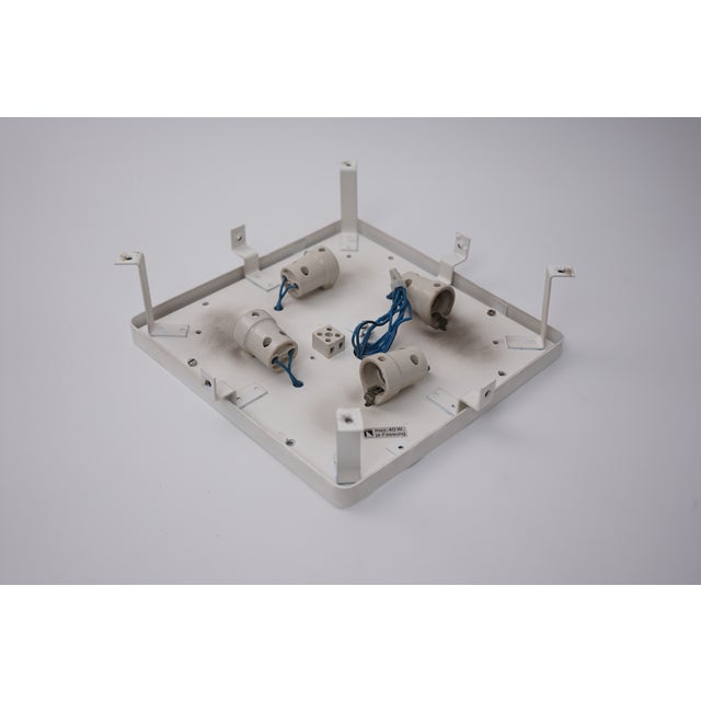 Silver Frosted Glass Ceiling Light from Kaiser Leuchten, 1970s For Sale - Image 8 of 10