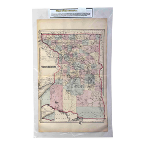 Antique 1870s g.w. Gray & Son Map of Minnesota (32 X 20")"