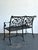 Vintage Wrought Iron Ivy Bench For Sale - Image 9 of 12