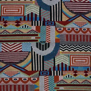 Schumacher X A Rum Fellow Palomar Hand Woven Brocade Fabric in Multi