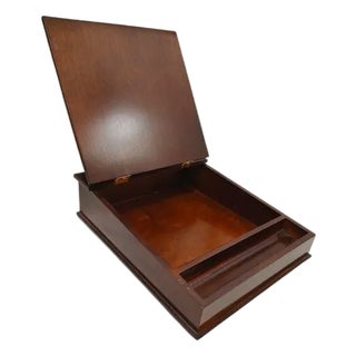 Bombay Company Lap Writing Desk Cherry Solid Wood Reddish Brown Office Vintage For Sale