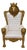 1960s Royal Lion Throne Chair with Matching Lion Scepter-pearl white For Sale