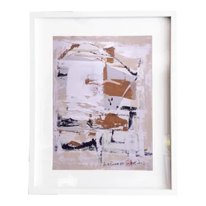 "All in Bloom. XXI" Contemporary Abstract Original Mixed-Media Painting, Framed