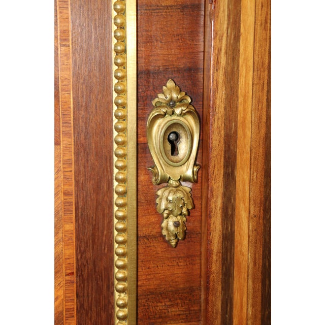 Monumental Satinwood Inlaid Kingwood Marble Top Sideboard Signed Maison Krieger For Sale In Philadelphia - Image 6 of 12