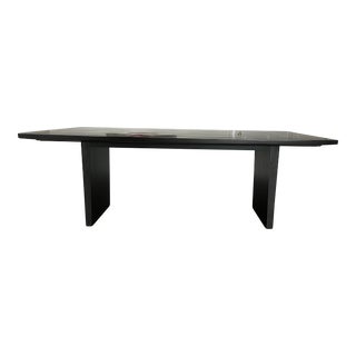 Restoration Hardware Wyeth Dark Bamboo Dining Table, Extendable For Sale