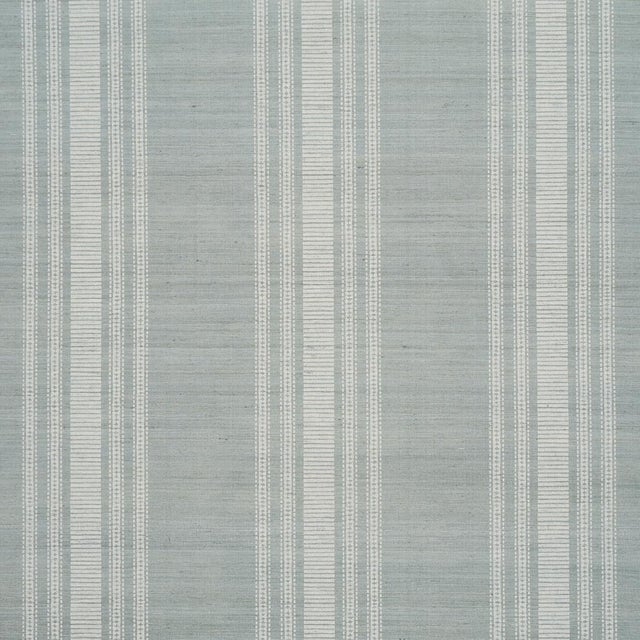 Sample - Schumacher Cassia Silk Stripe Wallcovering Wallcovering In Sky For Sale In New York - Image 6 of 6