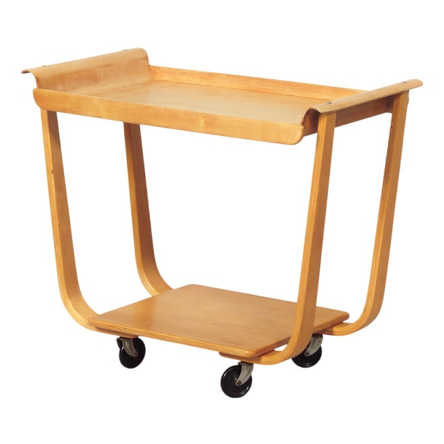 Rolo PB01 Serving Trolley in Birch by Cees Braakman for UMS Pastoe, 1950s For Sale