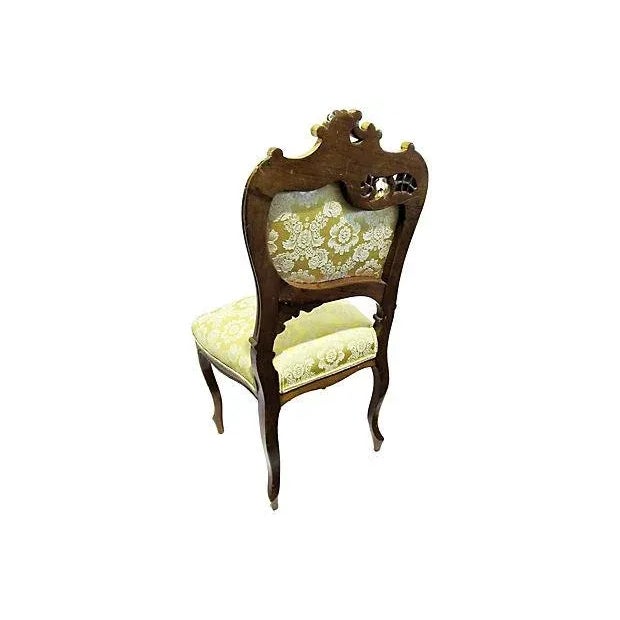 Antique 19th C. Art Nouveau French Side Chair For Sale In West Palm - Image 6 of 7