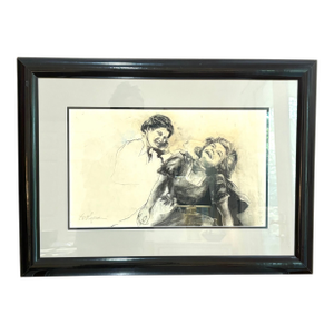 Ed Hopson Black/White Laughing Ladies Drawing