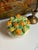 Mid 20th Century Vintage Italian Majolica Style Lemon and Orange Lidded Topiary Jar For Sale - Image 5 of 9