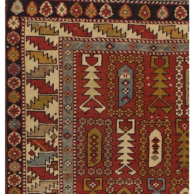 Fine Antique Caucasian Kuba Rug 3'5" X 5' For Sale - Image 4 of 4