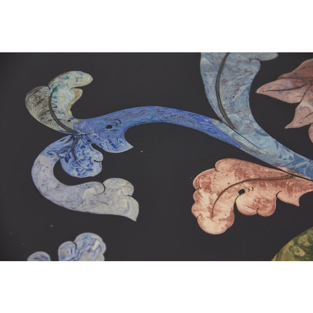 Mosaic Resin and Wood Table, 1970s, in Very Good conditions. Designed 1970 to 1979 This piece is attributed to the...