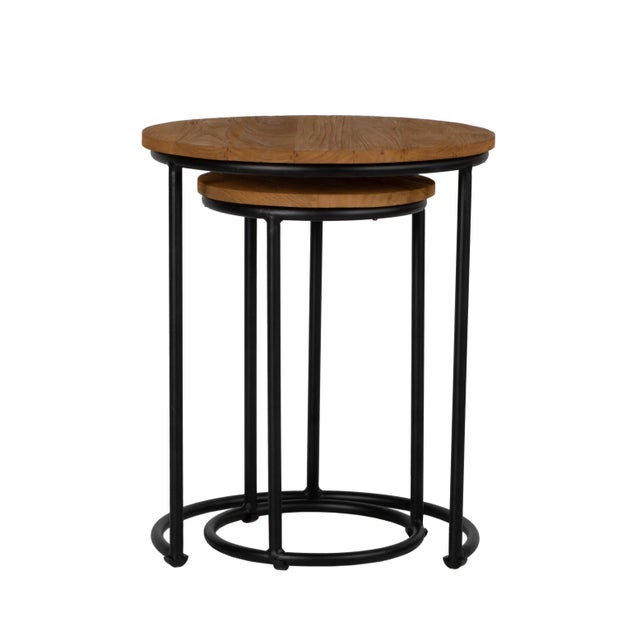 This set of round nesting tables is a fun accessory to dress up your indoor or outdoor space. These nesting tables are...