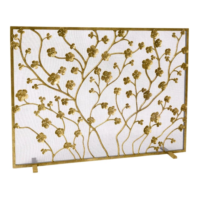 Brilliant Gold Primrose Garden Fireplace Screen For Sale