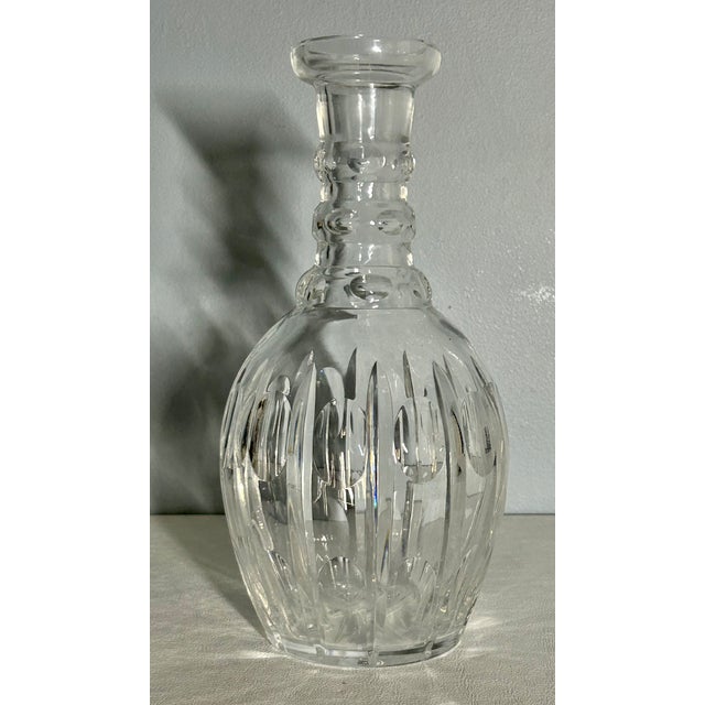 Glass Vintage Traditional Style Cut Crystal Decanter W/Stopper For Sale - Image 7 of 15