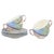 Large Savane Morning Cups with Matching Saucers from Gien, Set of 8 For Sale - Image 5 of 5