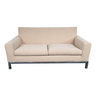 Sofa in Cream Chenille from Minotti For Sale