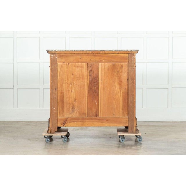 19th Century French Walnut Marble Commode, 1860s For Sale - Image 14 of 15