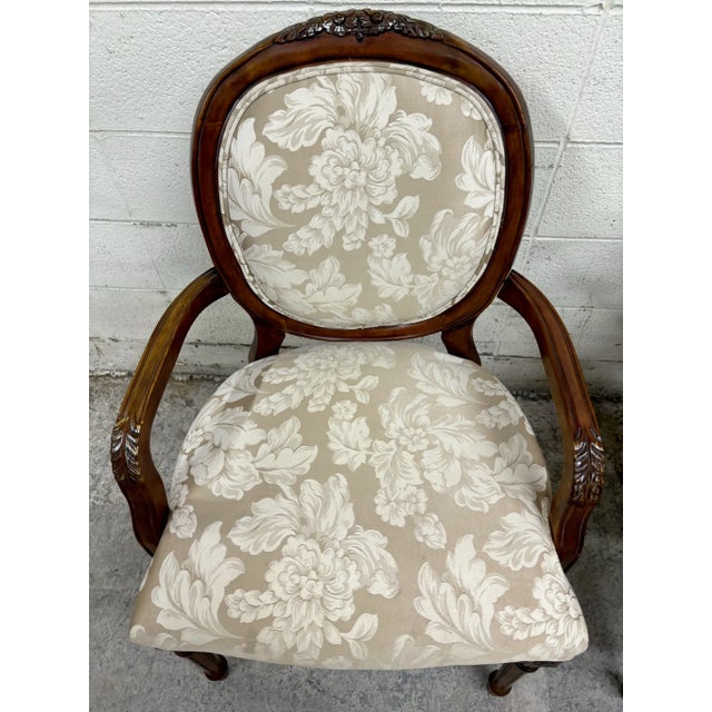 Ivory Vintage Dongguan French Louis XVI Style Armchairs or Bergere Chairs - Pair For Sale - Image 8 of 12