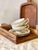 Antique Early 20th Century Wooden Cereal Scoops with Reversible Christmas Decorations, Set of 2 For Sale - Image 11 of 12